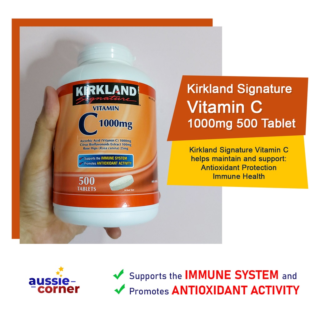 Kirkland Signature Vitamin C 1000mg 500 Tablet Shopee Philippines