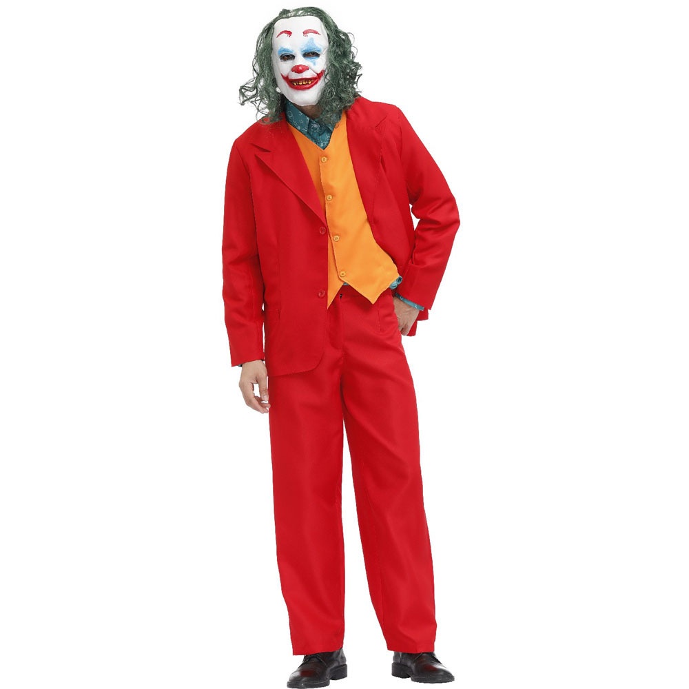 Men's JOKER Joaquin Phoenix DC movie clown costume Halloween cosplay