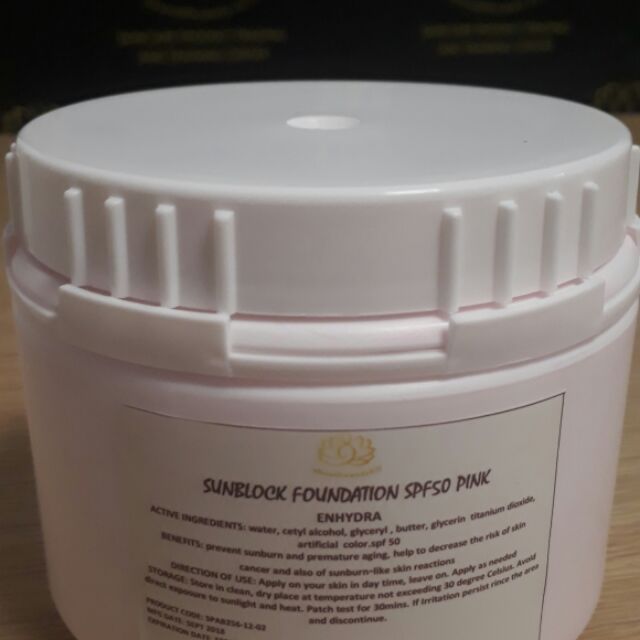 Sunblock foundation SPF50 pink (500g) | Shopee Philippines