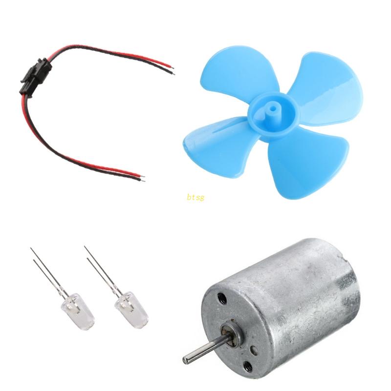 btsg DIY Kits 6-9V Wind Turbine Micro Motor/ Mini Blue Leaf Paddle ...