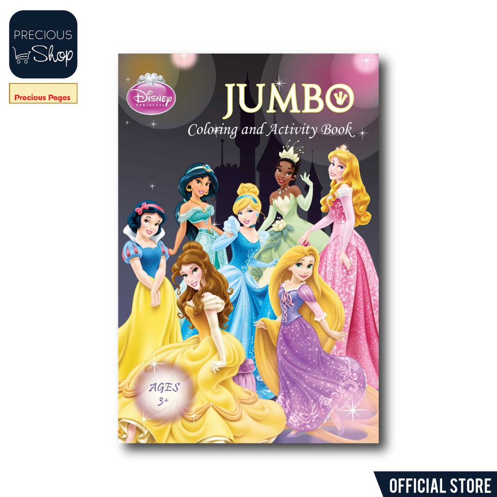 Disney Princess Jumbo Coloring and Activity Book Ages 3+ Shopee
