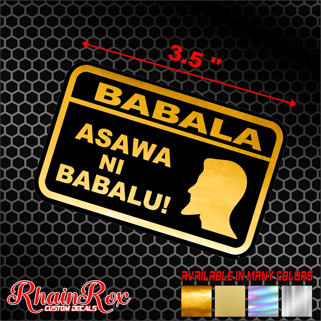 babala sticker part1 yayamanin goldchrome mattgold silver hologram ...