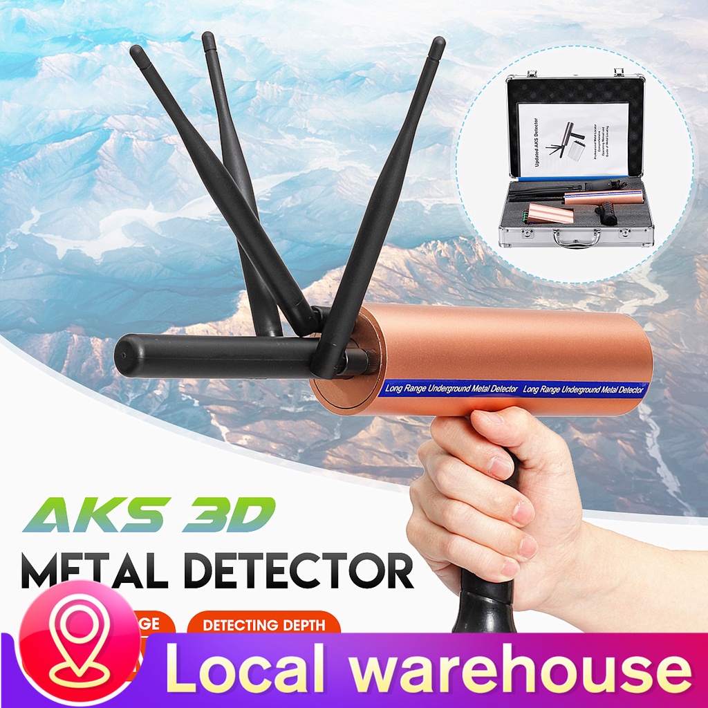 【Philippines warehouse】Gold Detector AKS Metal Detector 1200m Range