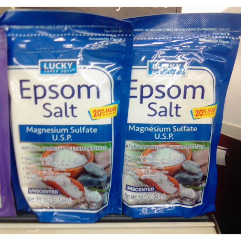 Lucky Epsom Salt Magnesium Sulfate U.S.P 544g Shopee Philippines