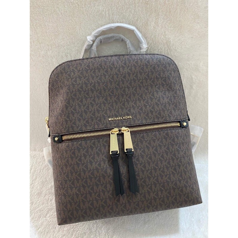 Michael kors rhea best sale medium slim logo backpack