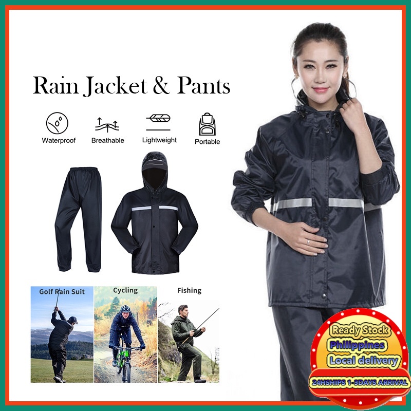 Waterproof Raincoat Jacket And Pants Nylon Raincoats Sports Rain Coats Rain Gear Kids Rain Coat Shopee Philippines