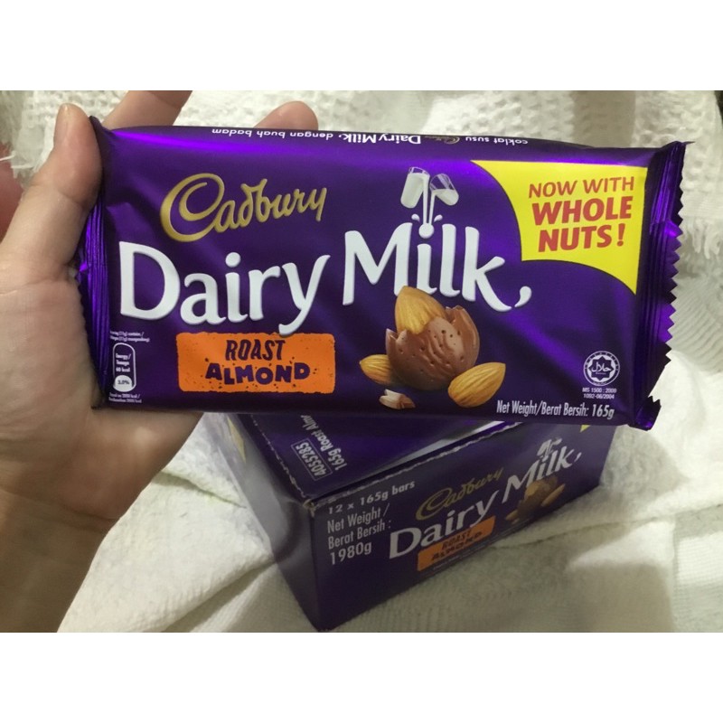 Cadbury Dairy Milk Roast Almond 165g Shopee Philippines
