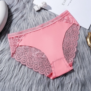 Women Solid Lace Panties Underwear Panty Fashion Breathable Hollow Out  Low-Rise Briefs Large Plus Size