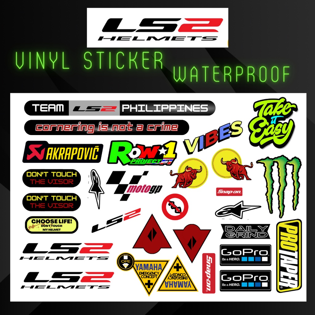 Ls2 helmet sticker store design