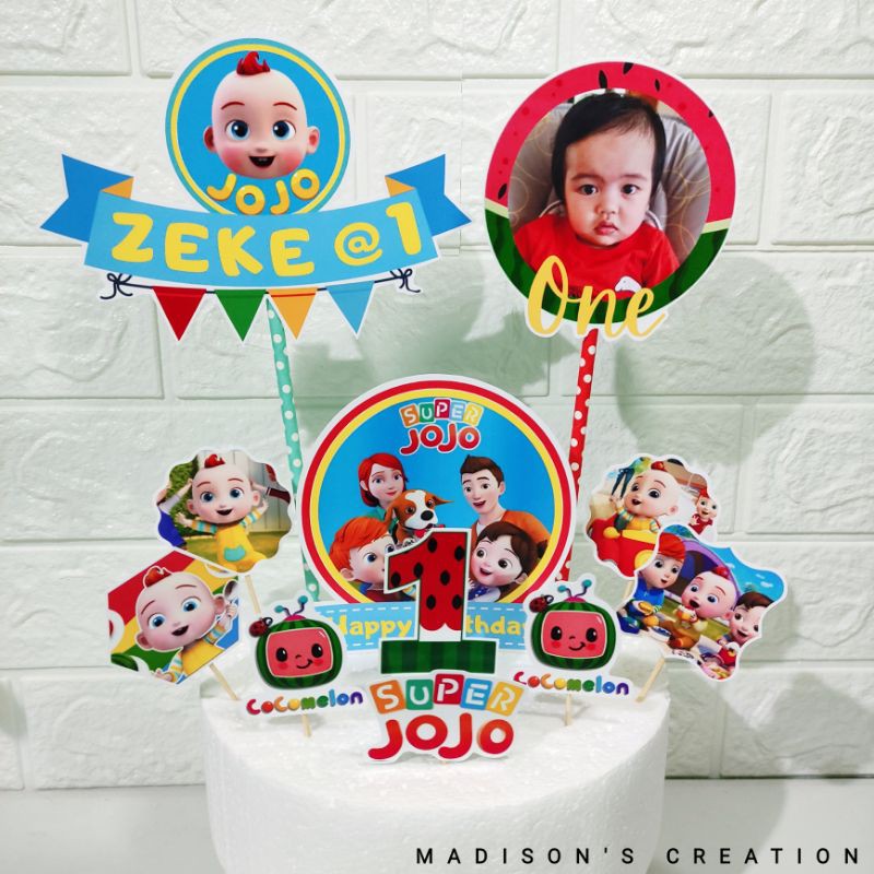 Cocomelon Super Jojo Big Cake Topper/Banner Set (Personalize; High