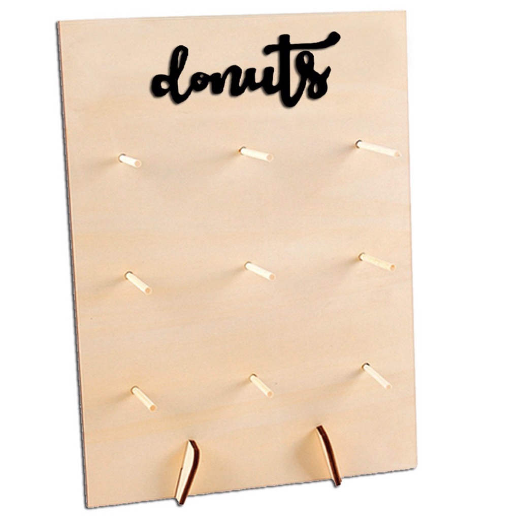 Wooden Donuts Wall Display Stand Holder - Candy sweets Doughnut Rack ...