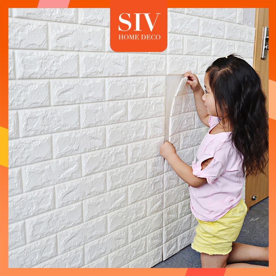 Siv Big Size 70X77Cm 3D Foam Bricks Wall Paper Sticker Decor ...
