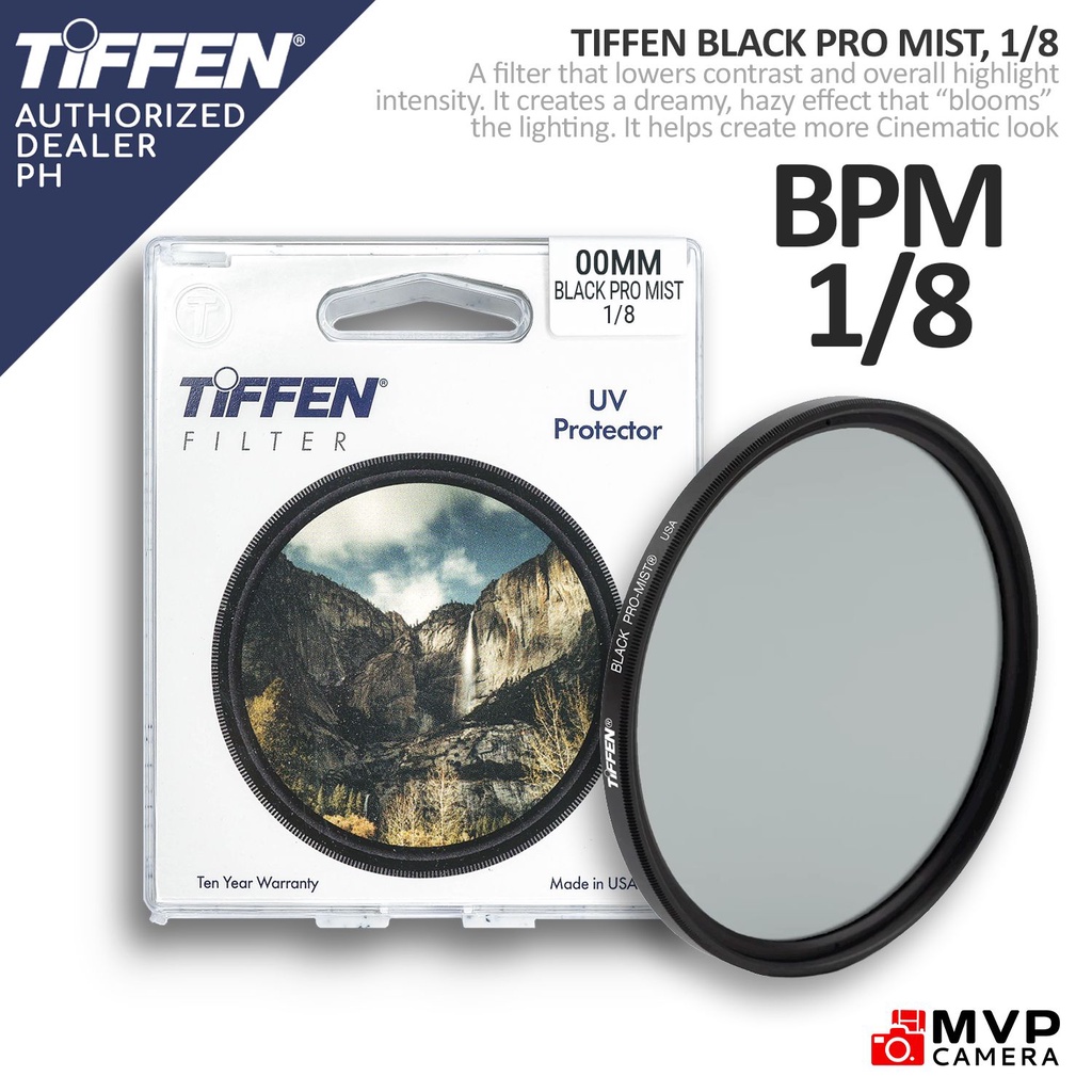 TIFFEN Authorized Dealer Black Pro Mist Pro-Mist BPM 1/8 Cinematic ...