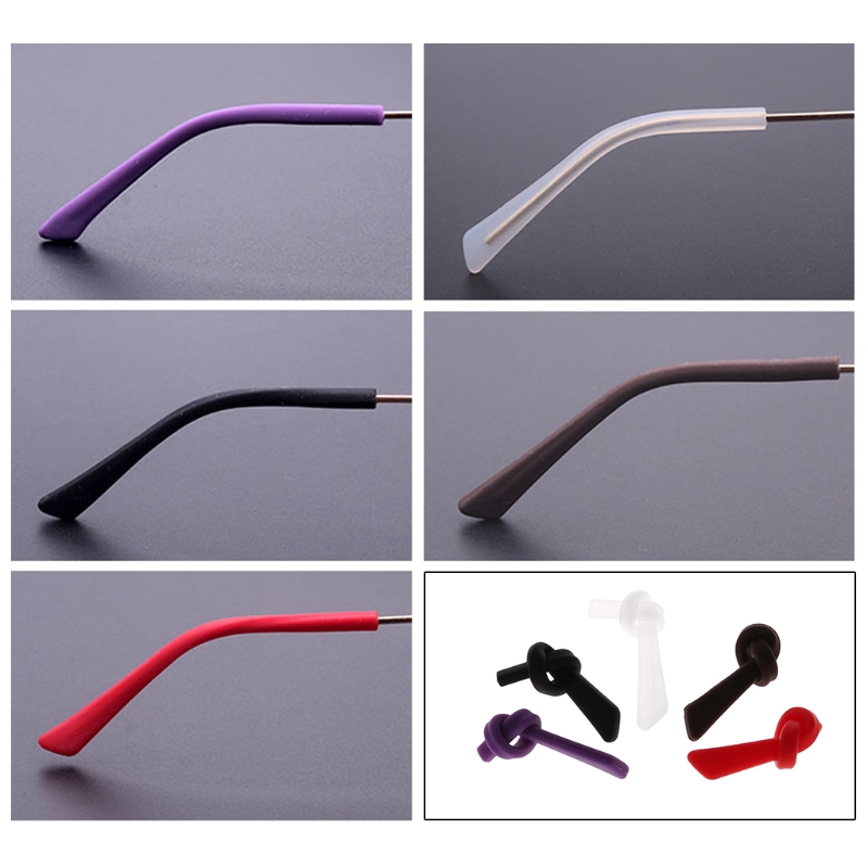 Silicone AntiSlip Eyeglass Leg Grip Glasses Temple Tip for Secure ...