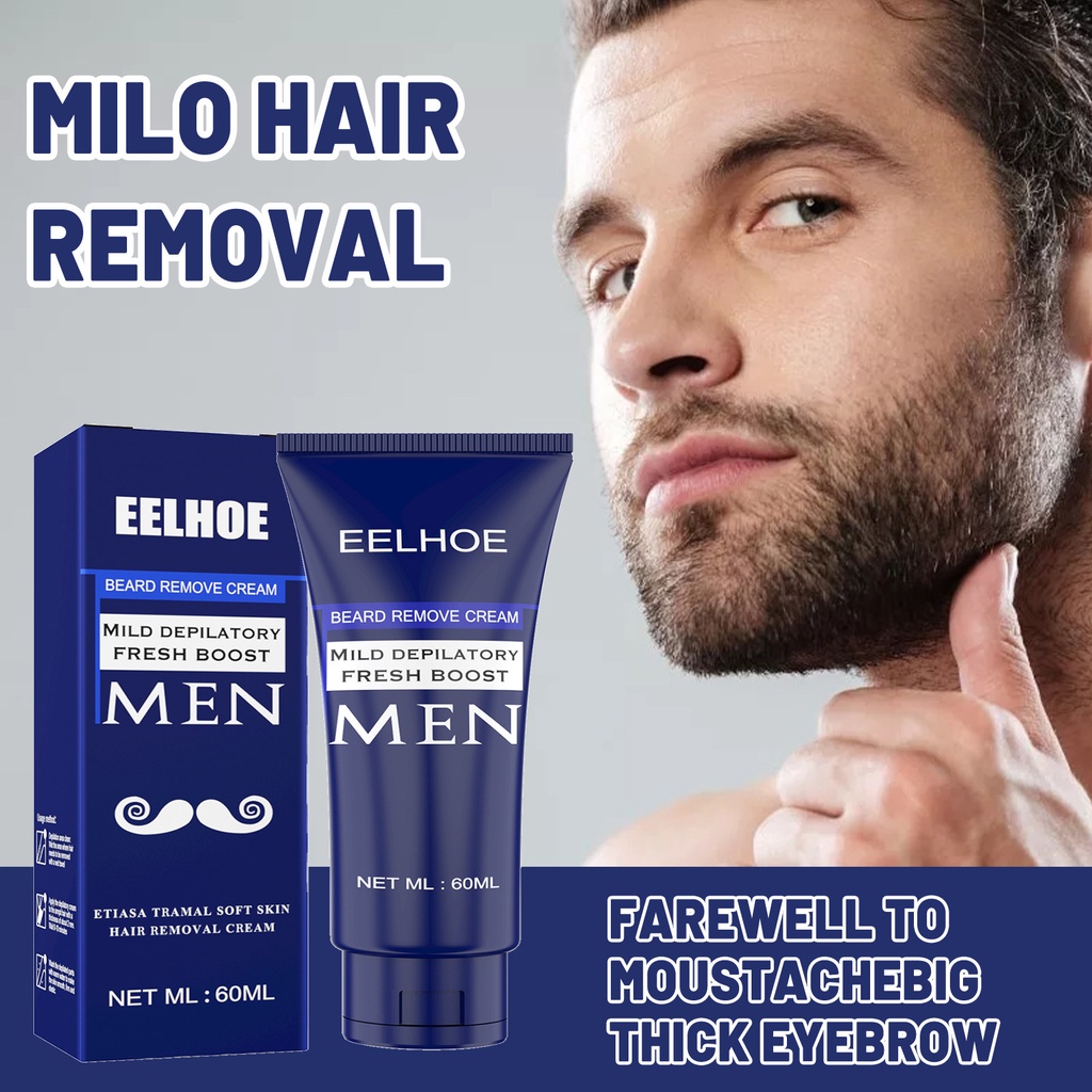 EELHOE Men's Hair Removal Cream Remover 60ml Depilatory Cream