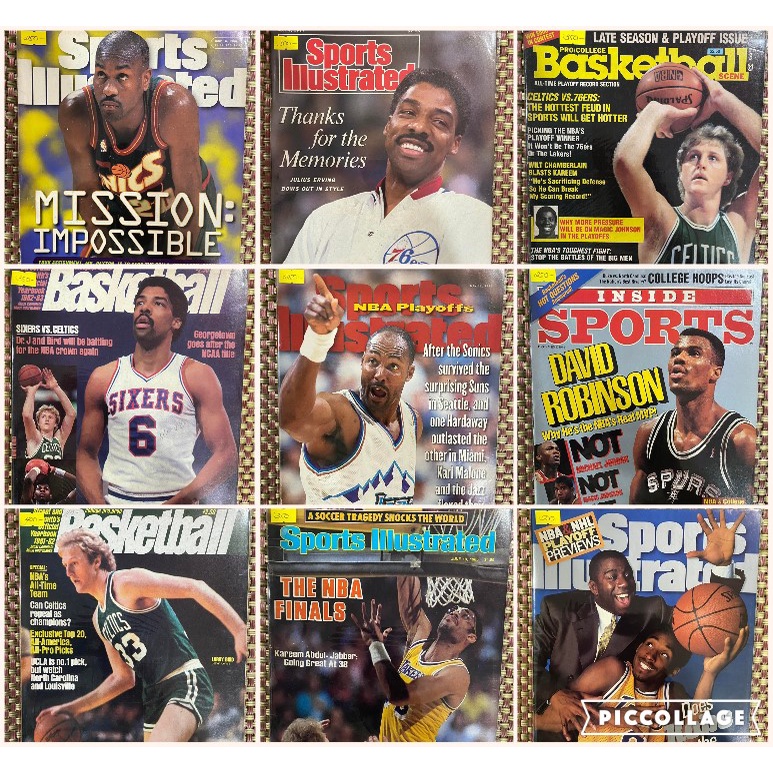 BASKETBALL MAGAZINES 5.0 - MAGIC JOHNSON, DAVID ROBINSON, LARRY BIRD ...