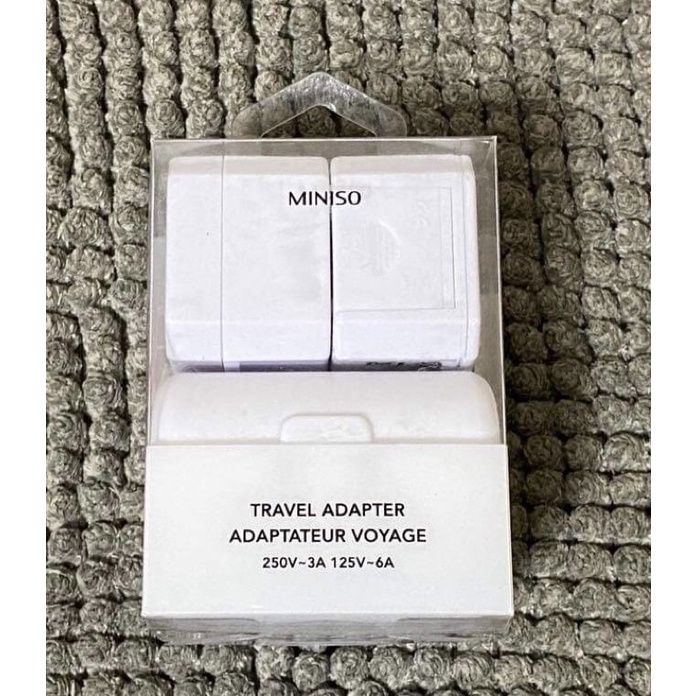 Brand New Auth Miniso Travel Adapter / Miniso Charging Cable with