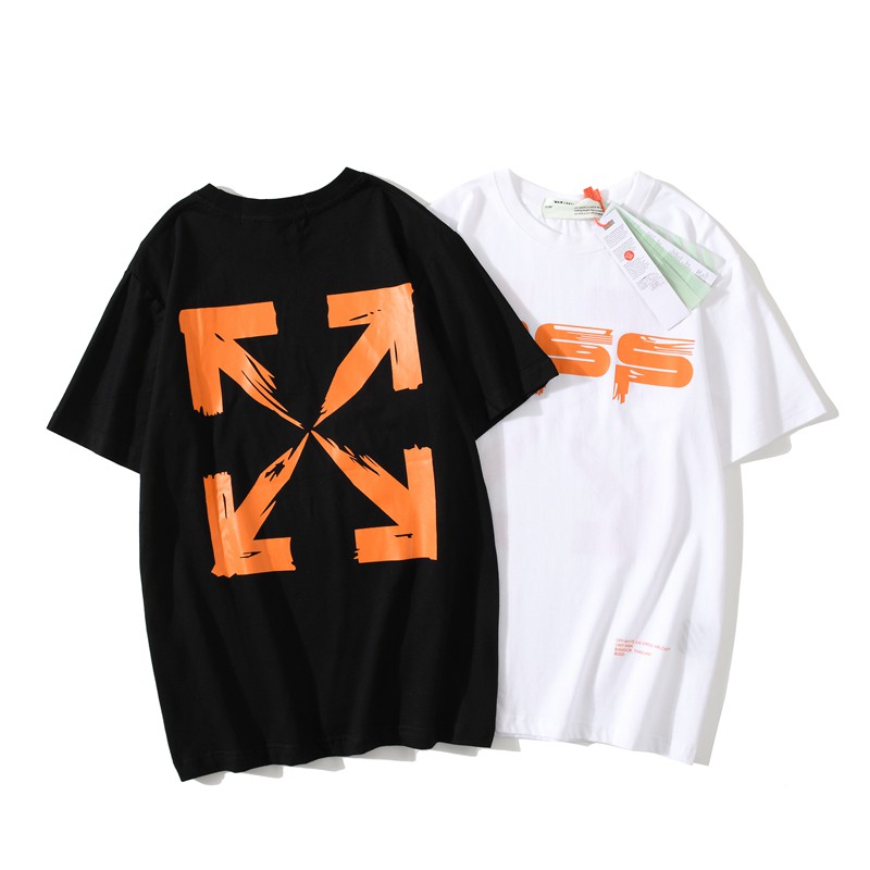 Off white black shop and orange t shirt