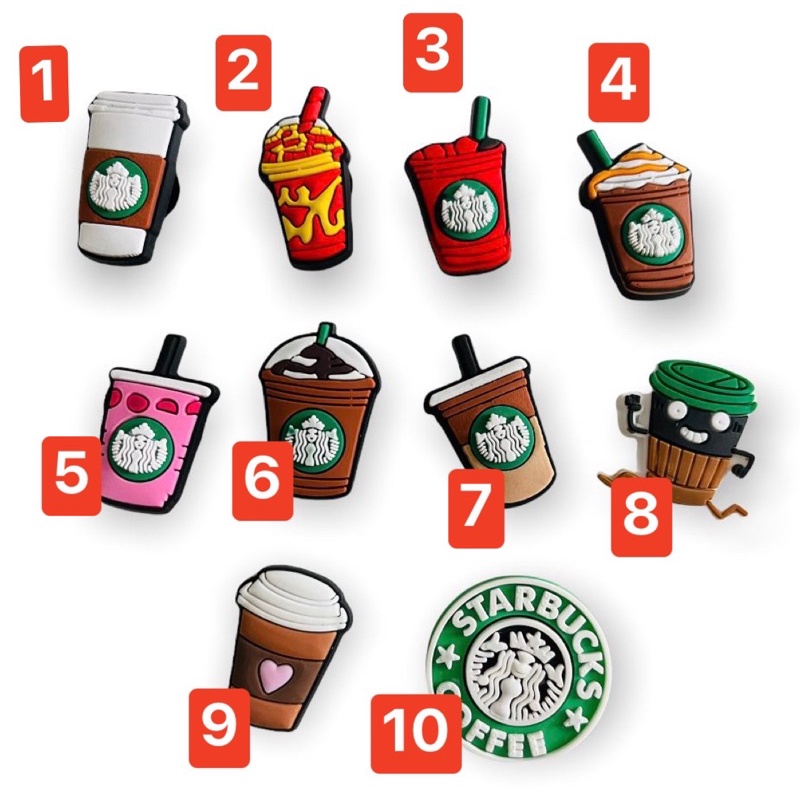 Starbucks Drinks Series Jibbitz for crocs Shopee Philippines