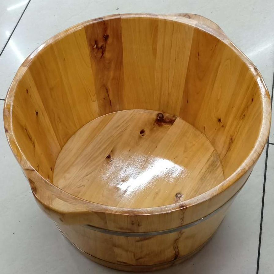 Round deep Wooden foot spa tub foot spa basin wood Shopee Philippines