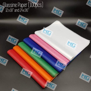 Glassine Colored wax paper 10's 23GSM 2x3 ft 24x36 inches Brown