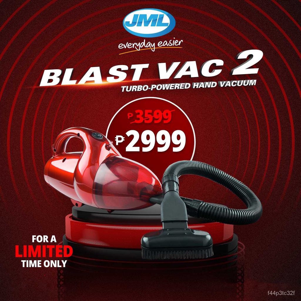 JML Blast Vac 2 Turbo Powered Hand Vacuum BV2 Shopee Philippines