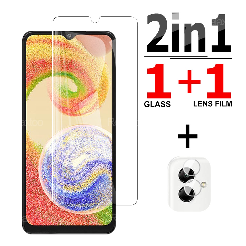 2in1 Tempered Glass For Samsung Galaxy A04 Screen Protector For Samsung ...