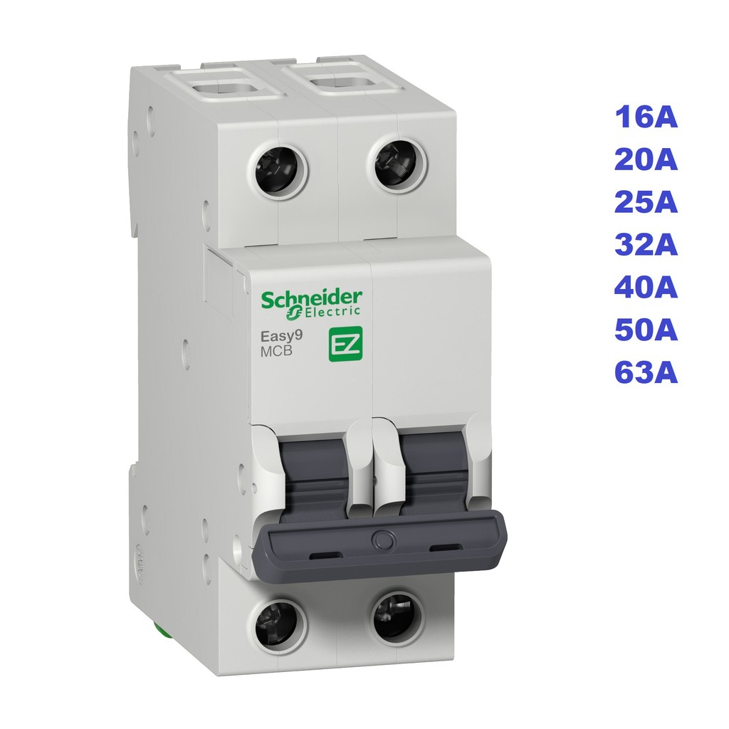 schneider-circuit-breaker-2-poles-din-rail-type-rated-230v-400v