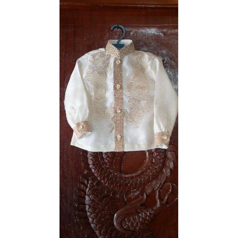 Barong for kids piña organza fabric | Shopee Philippines