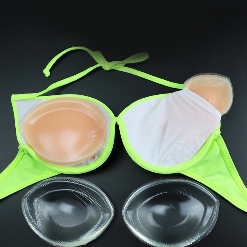 2pcs=1Pair Silicone Bra Gel Pads Inserts Breast Enhancer Push Up Breast  Bikini Removeable Bra Pads