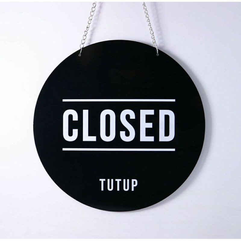 Acrylic Signage Open Close/Acrylic Open Close (Round) | Shopee Philippines