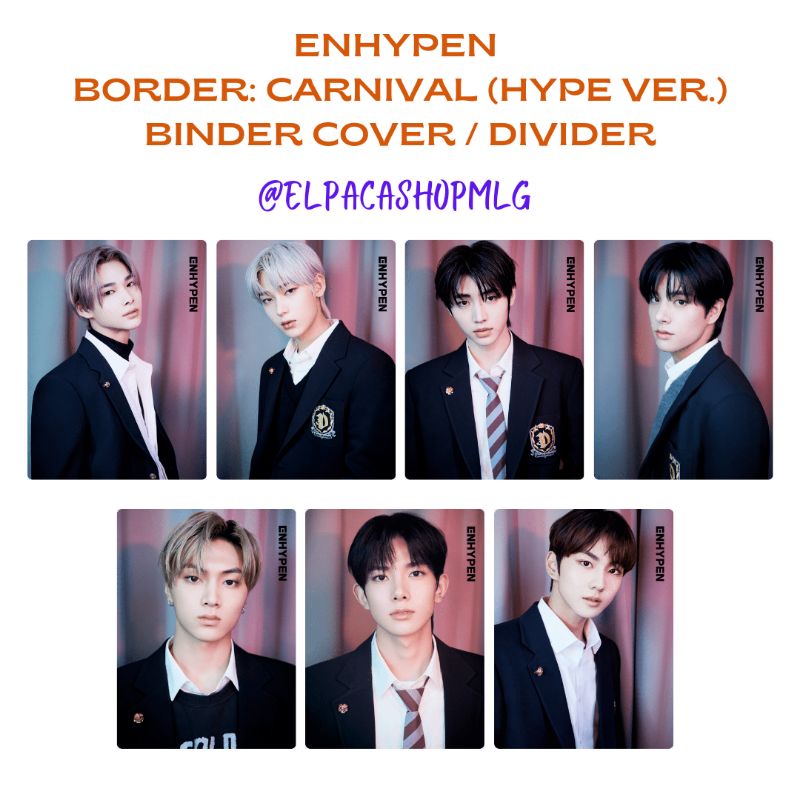 Enhypen BORDER CARNIVAL (HYPE VER.) Divider INDEX BINDER COVER