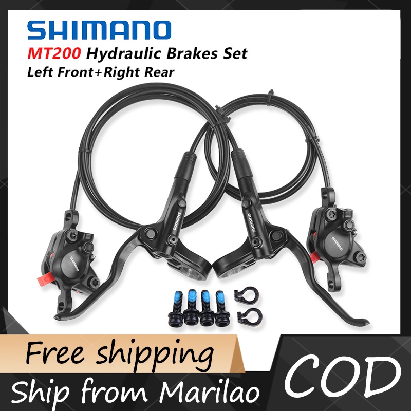 Shimano MT200 Bicycle Hydraulic Brake Set Front Rear 800 1450mm For MTB Left Front Right Rear Shopee Philippines