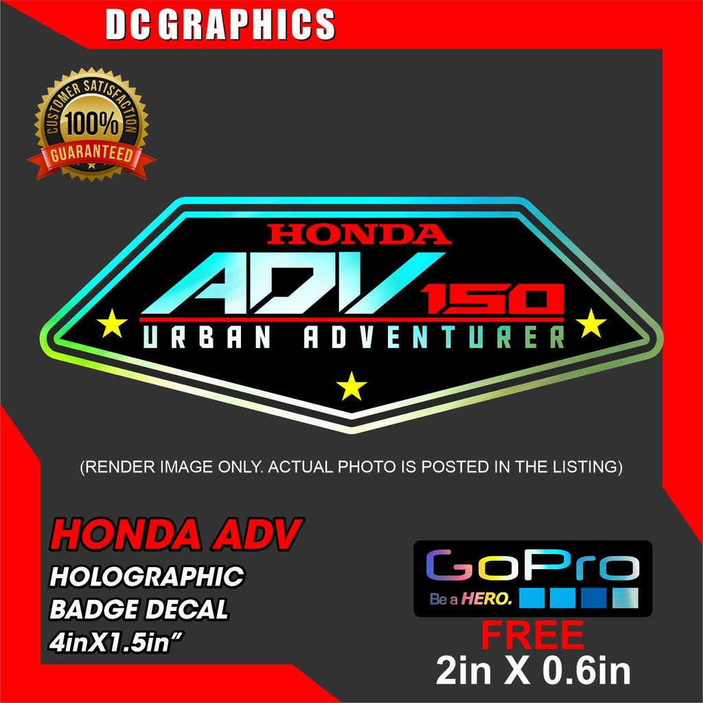 ADV 150 HOLOGRAPHIC BADGE DECAL/STICKER | Shopee Philippines
