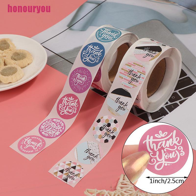 Honouryou♥ 500Pcs Thank You Stickers Gift Sticker Seal Label ...