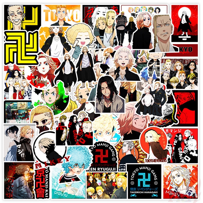 Tokyo Revengers Series 07 Anime Stickers 50pcsset Diy Fashion Mixed Luggage Laptop Skateboard 3469