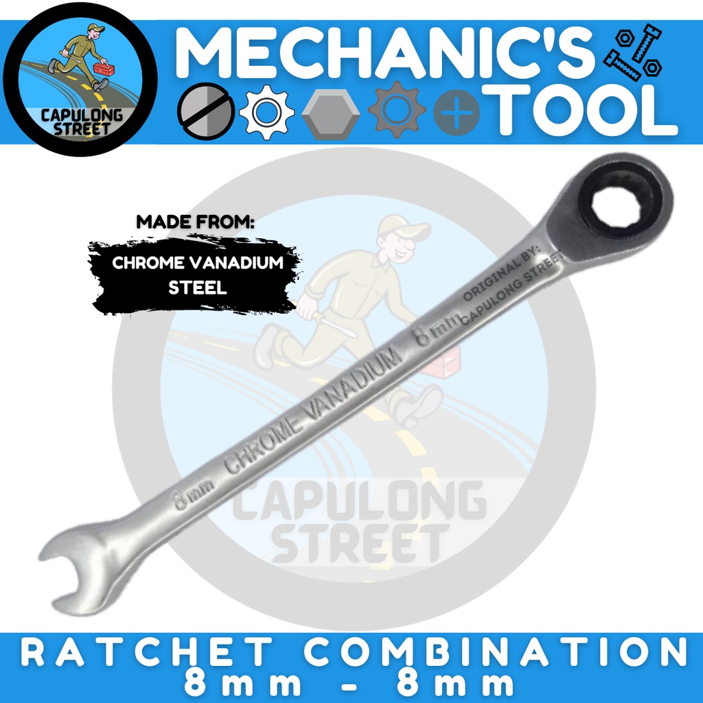 Capulong UN Combination Ratchet Wrench Solo 8mm Ratchet Combination ...