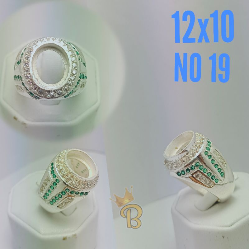 Combination SILVER STONE EMBAN RING | Shopee Philippines