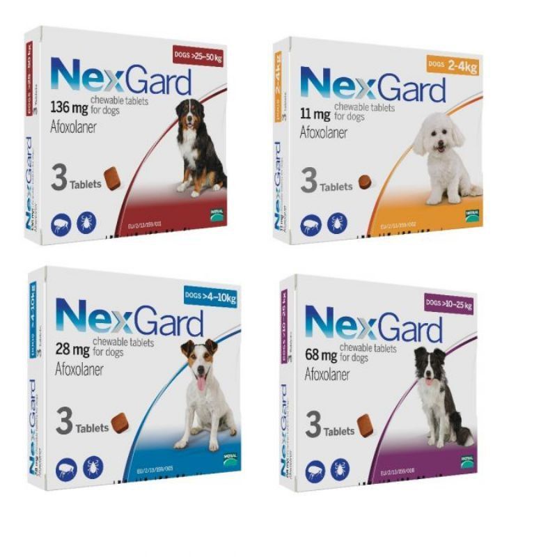 Nexgard chewable tablets for dogs sale