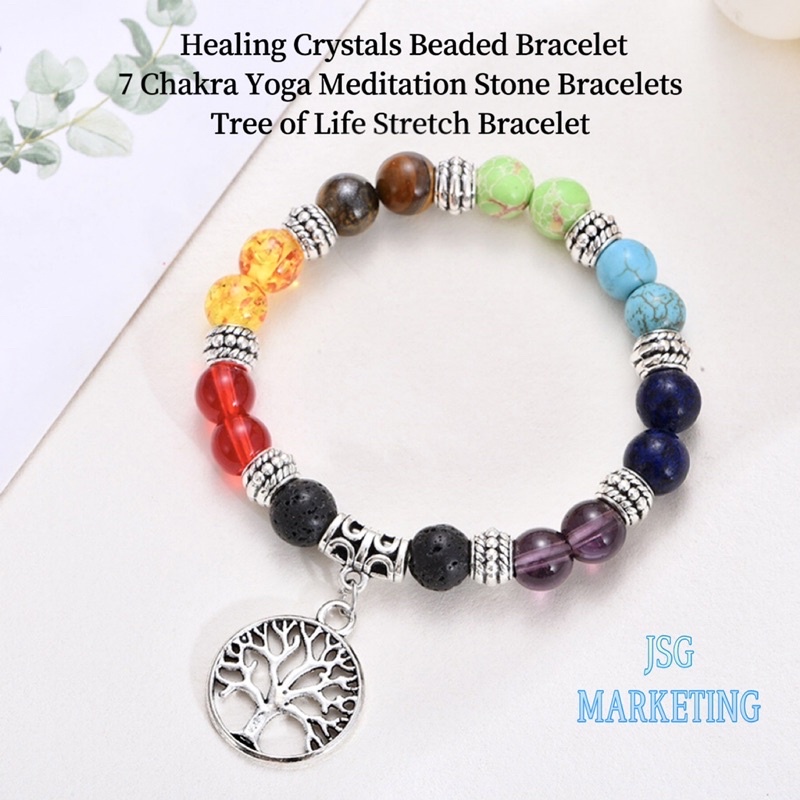 Healing Bracelet for Women Anxiety Crystal Bracelet Chakra Beaded Bracelets and Healing Stones Bracelet Calming Stretch Bracelet Stress Relief Gifts