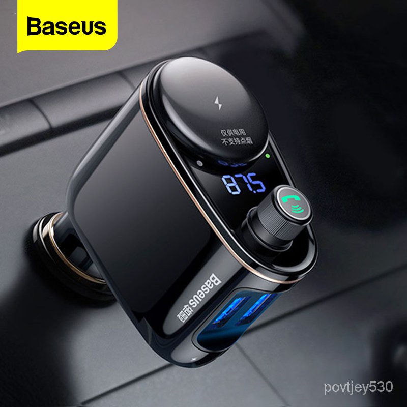 Baseus Fm Transmitter Modulator Bluetooth Wireless Car Audio Mp