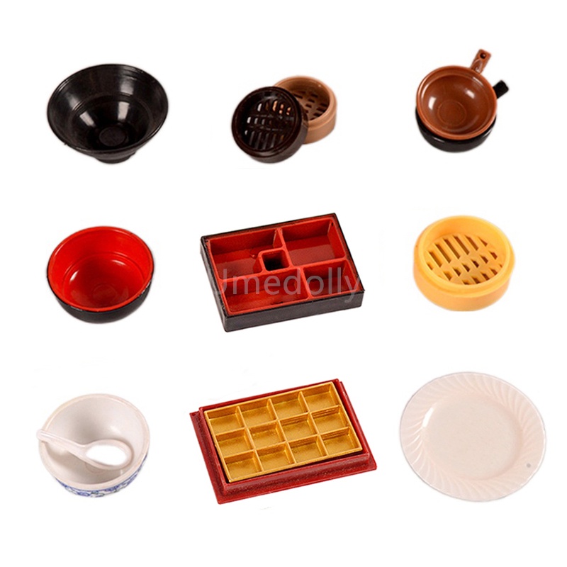 16 Scale Miniature Dollhouse Empety Bowl Dish Pot Mini Foods DIY