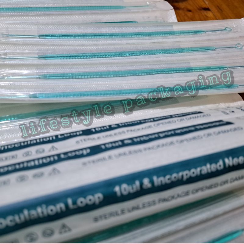 10pcs inoculation loop 10ul & incorporated needle sterile disposable ...