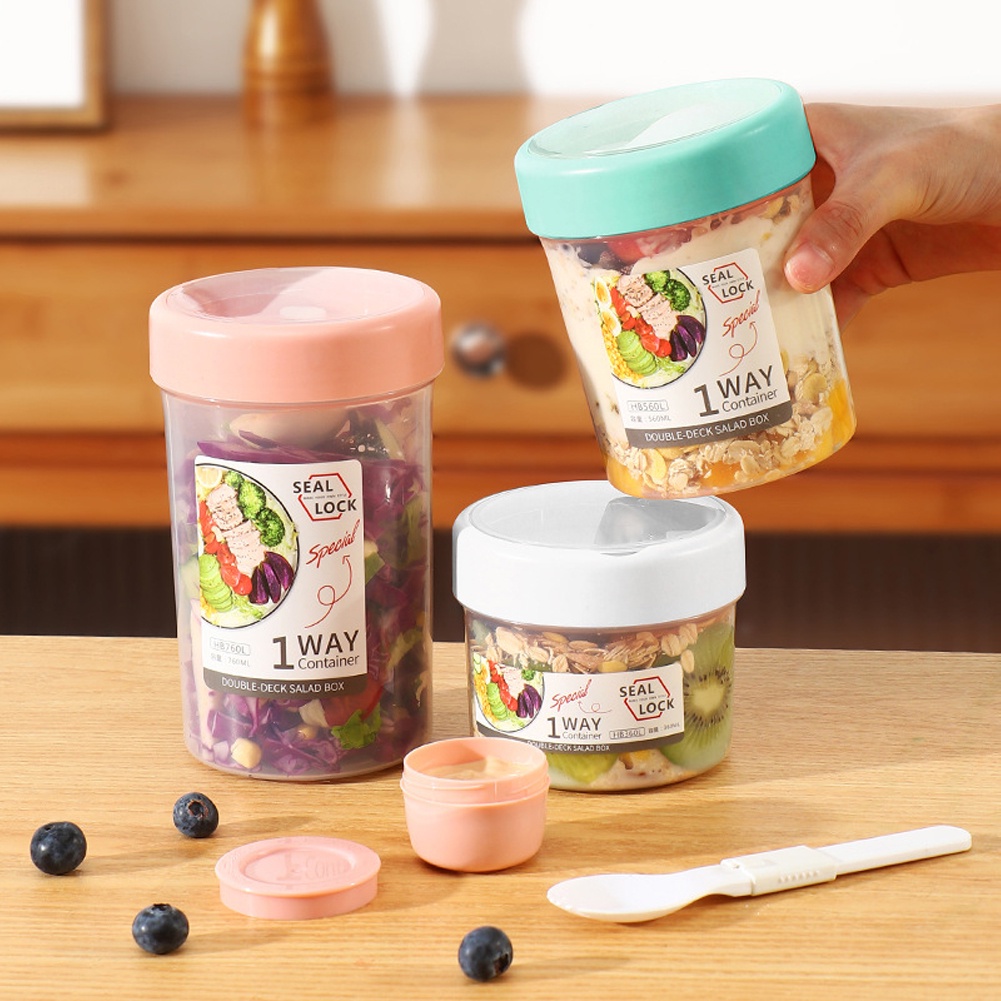 Double-layer Portable Multi-purpose Plastic Sealed Jar Fresh-keeping ...