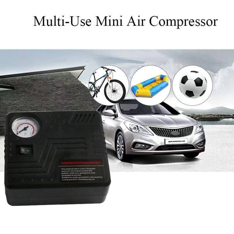 VANA 12V Portable Air Pump for Car and Motorcycle Mini Air Compressor ...
