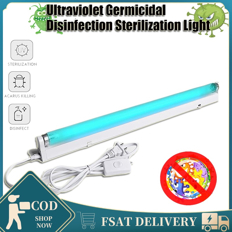 8W Germicidal Lamp Light T5 Tube UVC Sterilizer Kill Dust Mite