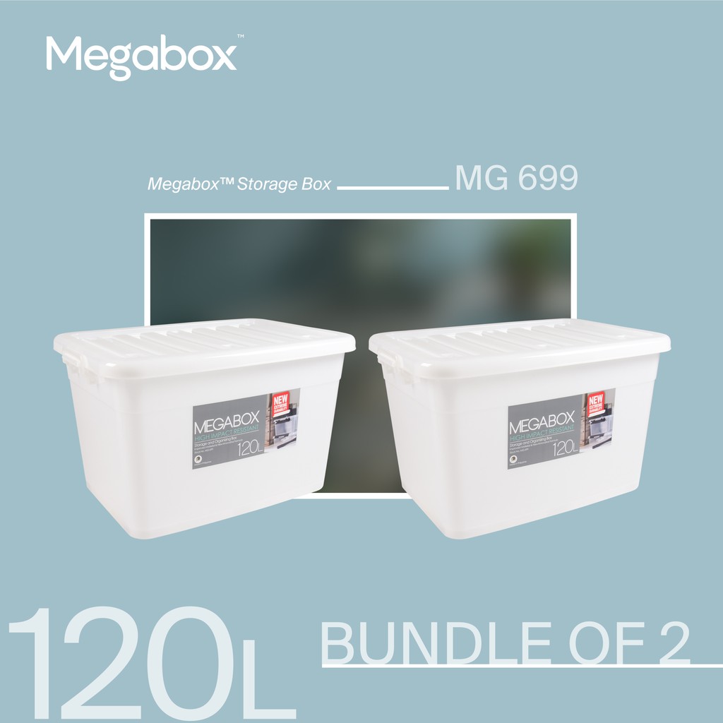 Megabox MG 699 120L Storage Box 120L (Bundle of 2) Shopee Philippines
