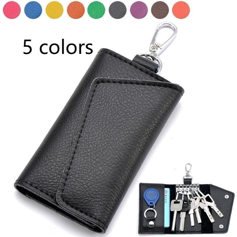 Women's Leather Key Zipper Case Wallet Car Key Holder Wallet Shopee