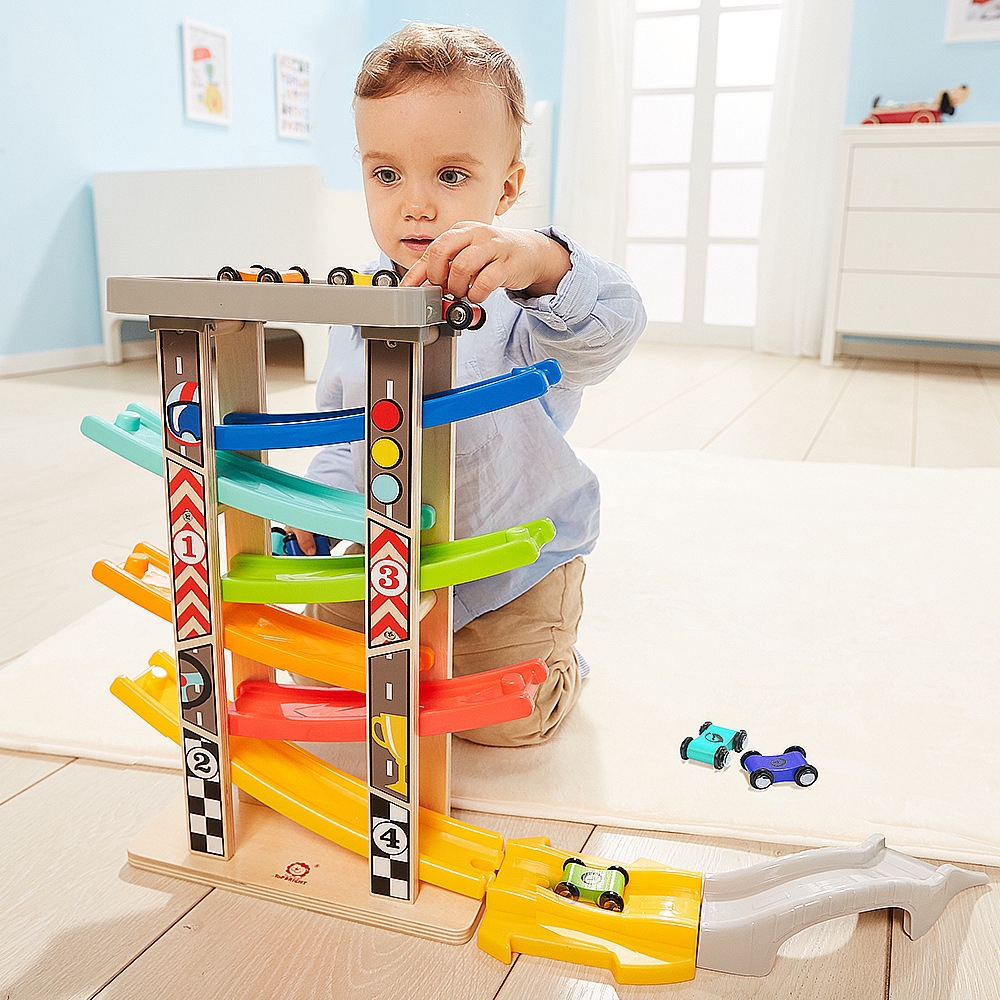 2020 new product puzzle rail car toy children's car one year old baby