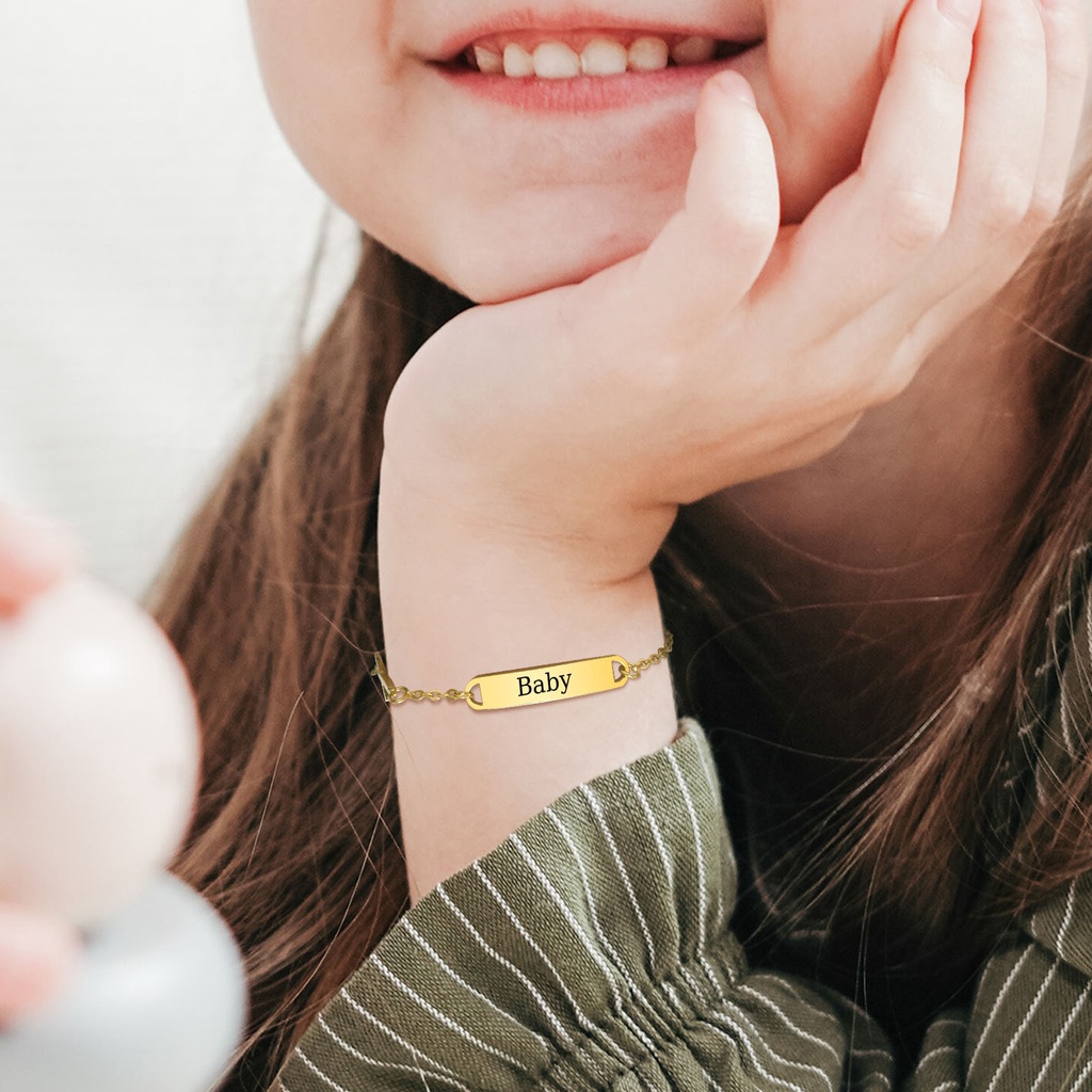 Infant sales nameplate bracelet